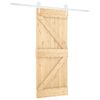 vidaXL Puerta Corredera Natural y Blanco 80 x 210 cm