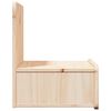 vidaXL Mesita de Noche Marrón 44 x 32,5 x 40 cm Madera maciza de pino
