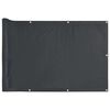 vidaXL Pantalla de privacidad de balc&oacute;n PVC gris antracita 400x90 cm
