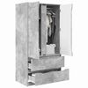 vidaXL Gabinete de Ba&ntilde;o con caj&oacute;n Gris Concreto 79,5 x 49 x 156 cm