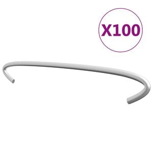 vidaXL Ganchos de gaviones 100 unidades acero galvanizado 20 cm