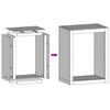 vidaXL Leñero acero galvanizado 60x40x80 cm