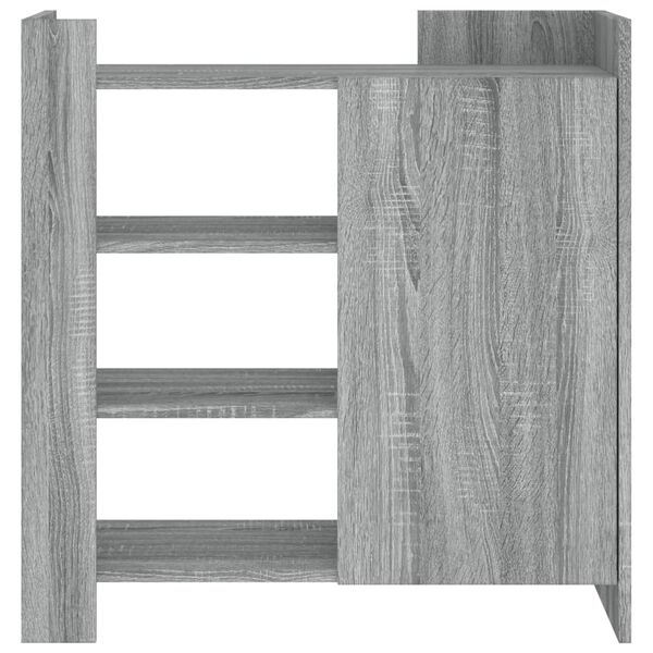vidaXL Aparador de madera de ingenier&iacute;a gris Sonoma 73,5x35x75 cm