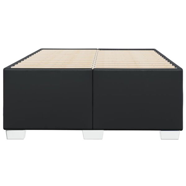 vidaXL Estructura de cama sin colch&oacute;n cuero sint&eacute;tico negro 120x190 cm
