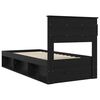 vidaXL Estructura de cama Negro 90 x 190 cm Madera de pino macizo