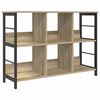 vidaXL Estante de libros 6 niveles 102 x 32 x 72,5 cm Roble Sonoma