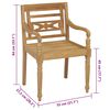 vidaXL Sillas Batavia 6 unidades madera maciza de teca con cojines