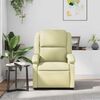 vidaXL Sill&oacute;n reclinable de cuero aut&eacute;ntico crema