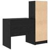 vidaXL Escritorio con caj&oacute;n 2 pcs Roble Negro