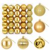 vidaXL Juego de bolas navide&ntilde;as 50 uds. Dorado 8 cm Poliestireno