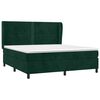 vidaXL Cama box spring con colch&oacute;n terciopelo verde oscuro 180x200 cm