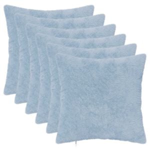 vidaXL Funda de almohada 6 uds. HEERLEN Azul Claro 30 x 30 cm