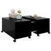 vidaXL Mesa de centro madera contrachapada negro 75x75x38 cm