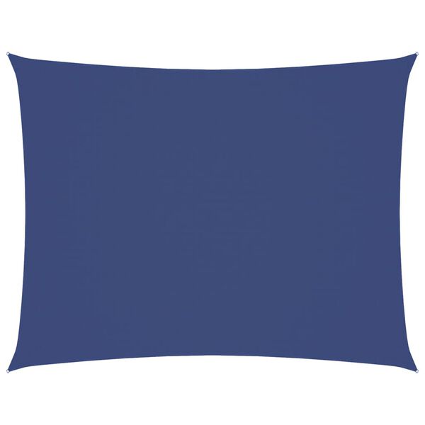 vidaXL Toldo de vela rectangular de tela oxford azul 6x8 m