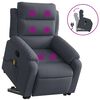 vidaXL Sill&oacute;n reclinable de masaje elevable terciopelo gris oscuro