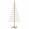 vidaXL Árbol de Navidad de madera con soporte Marrón 210 cm Bambú