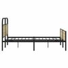 vidaXL Estructura de cama sin colch&oacute;n metal roble Sonoma 160x200 cm
