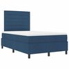 vidaXL Cama tipo Box Spring con colch&oacute;n Azul 120 x 190 cm tela