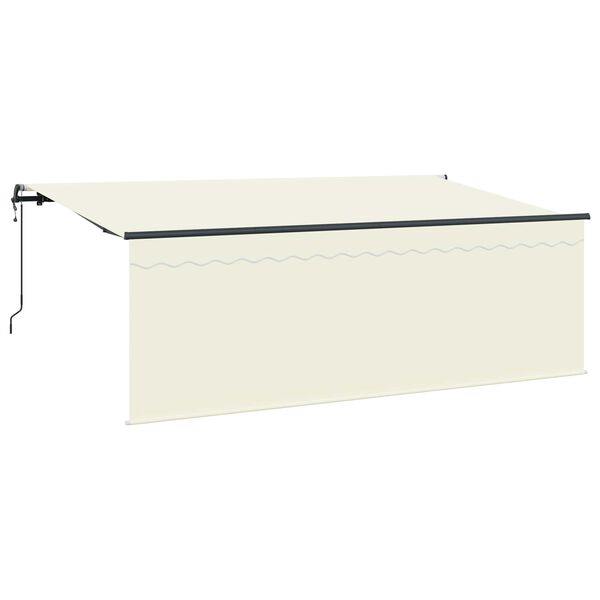 vidaXL Toldo Retr&aacute;ctil Crema 350 x 200 cm Poli&eacute;ster y Aluminio