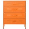 vidaXL Armario de cajones de acero naranja 80x35x101,5 cm