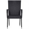 vidaXL Juego de comedor de jardín 5 piezas negro