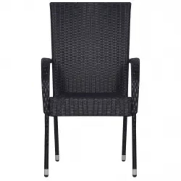 vidaXL Juego de comedor de jardín 5 piezas negro