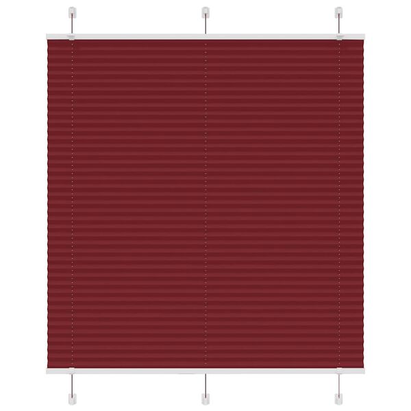 vidaXL Estor Plisado rojo burdeos 120x150 cm Tela Ancho 119,4 cm