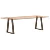 vidaXL Patas para mesa de comedor en forma de V (2 unidades, acero natural, 60 x 72-73,3 cm)