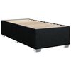 vidaXL Cama box spring con colchón tela negro 80x200 cm