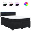 vidaXL Cama box spring con colch&oacute;n terciopelo negro 140x200 cm