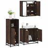vidaXL Set de muebles baño 3 pzas madera contrachapada roble marrón