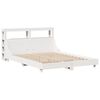 vidaXL Estructura de cama sin colch&oacute;n madera de pino blanca 120x200 cm