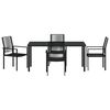 vidaXL Conjunto de Comedor de Jard&iacute;n 5 pcs Negro