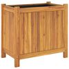 vidaXL Jardinera con forro madera maciza de acacia 54x31x50 cm