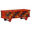 vidaXL Caja de almacenaje de madera maciza de acacia 110x40x40 cm rojo