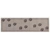 vidaXL Alfombra de cocina Huellas grises 150 x 45 cm 100% Poliamida