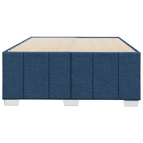 vidaXL Estructura de cama sin colch&oacute;n tela azul 120x200 cm