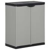 vidaXL Armario para desechos de jard&iacute;n PP gris y negro 68x40x85 cm