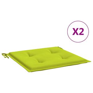 vidaXL Cojines de silla de jard&iacute;n 2 uds tela Oxford verde 50x50x4 cm