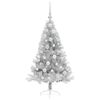 vidaXL &Aacute;rbol de Navidad Artificial Preiluminado Plateado 120 cm PET