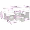 vidaXL Conjunto de sof&aacute; de jard&iacute;n con coj&iacute;n 9 pcs beige y crema