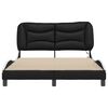 vidaXL Estructura de cama con LED sin colchón Hvar negro y blanco 140x190 cm
