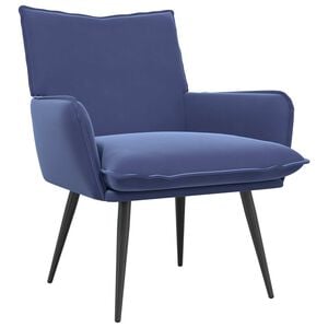 vidaXL Sill&oacute;n Azul Polic&iacute;a Terciopelo