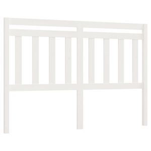 vidaXL Cabecero de cama madera maciza de pino blanco 156x4x100 cm