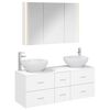 vidaXL Juego de muebles de ba&ntilde;o 4 pcs Blanco