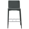 vidaXL Set mesa alta y taburetes de bar 3 piezas cuero sint&eacute;tico gris