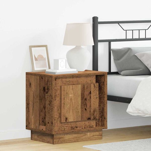 vidaXL Armario de Noche 2 pcs Madera vieja 44 x 34,5 x 45 cm