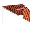 vidaXL Toldo retr&aacute;ctil manual con persiana naranja y marr&oacute;n 3x2,5 m
