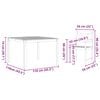 vidaXL Conjunto de Comedor de Jard&iacute;n 5 pcs Marr&oacute;n
