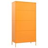 vidaXL Armario de acero amarillo mostaza 90x50x180 cm